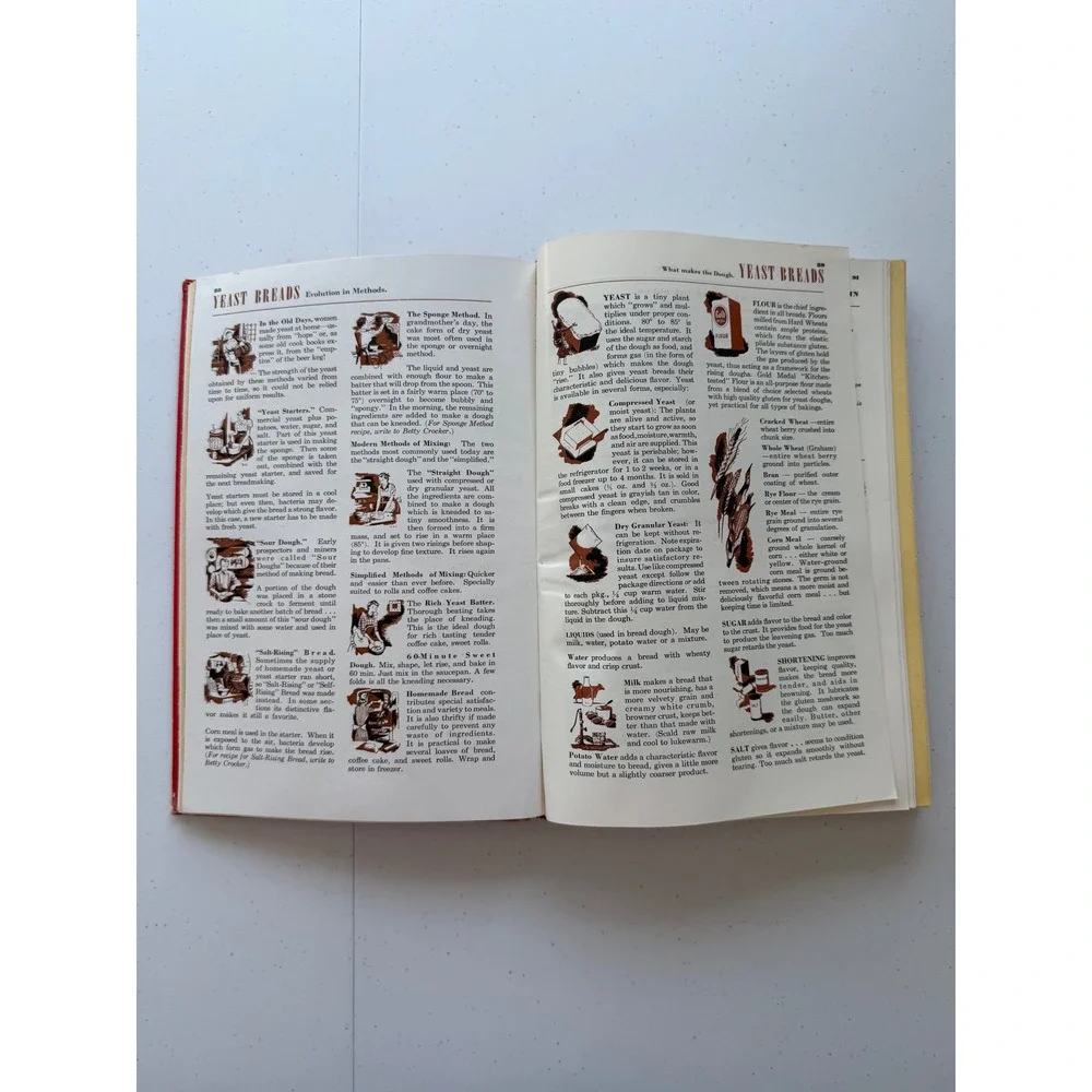 Vintage Betty Crockers Picture Cookbook 1950 1st Edition 7th Printing Red